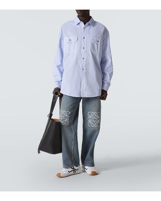 Loewe Blue Shirt With Pockets for men
