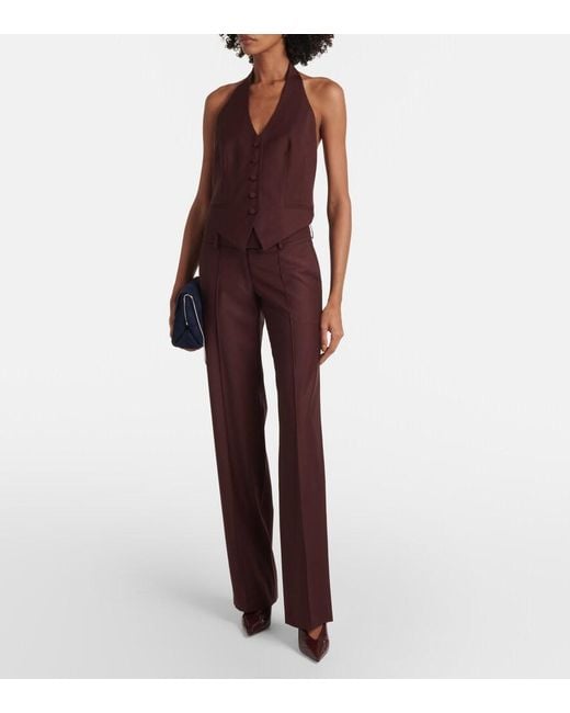 AYA MUSE Purple Deneva Wide-Leg Pants