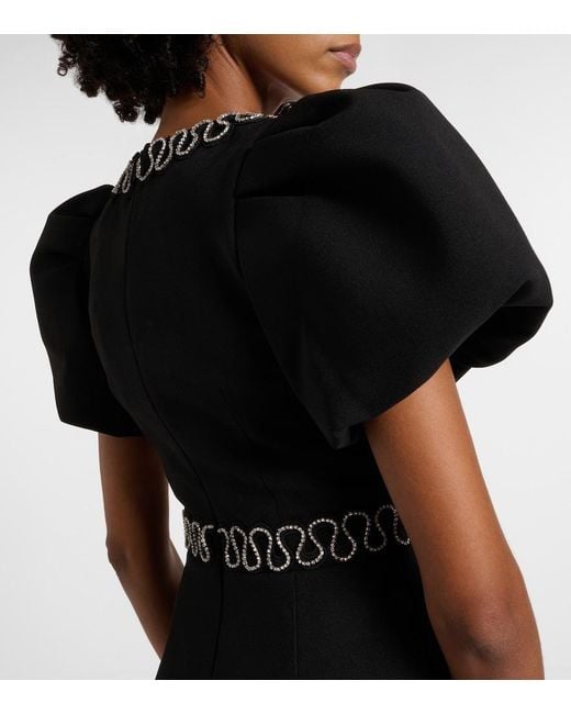 Rebecca Vallance Black Nyx Cutout Embellished Cocktail Dress