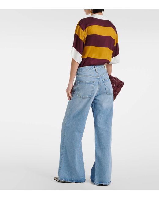 Citizens of Humanity Blue Beverly High-rise Wide-leg Jeans