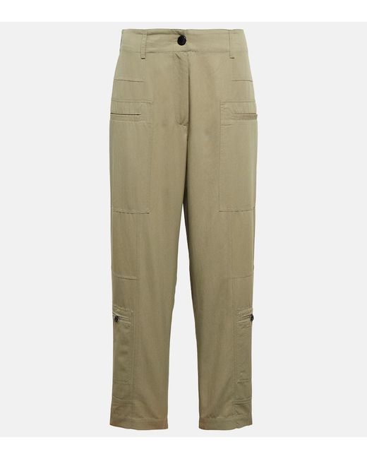 Proenza Schouler Natural Label High-Rise Tapered Pants