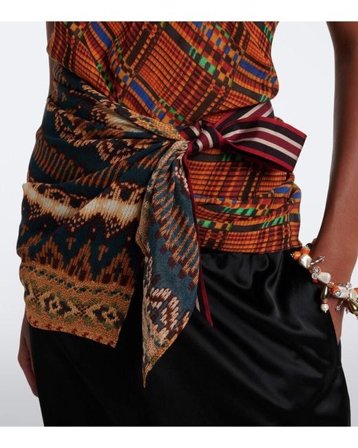 Top Estampado Dries Van Noten de color Brown