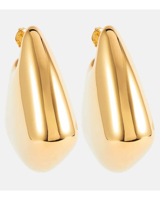Pendientes Fin Large Banados En Oro De 18 Ct Bottega Veneta de color Metallic
