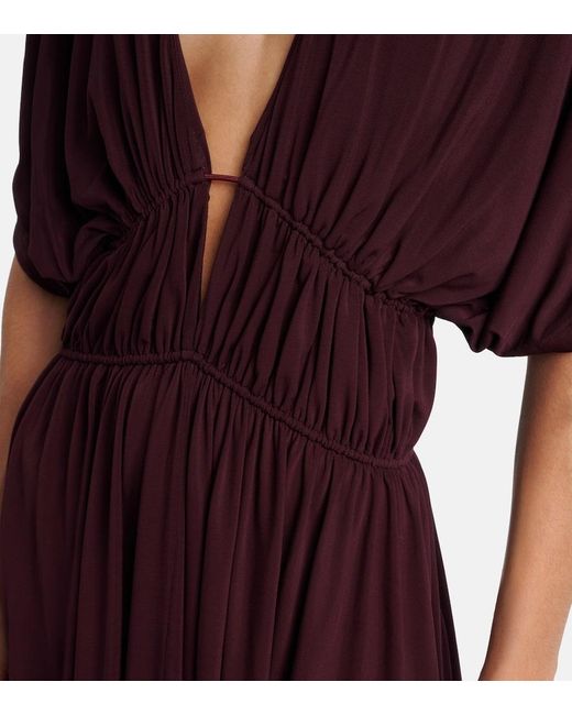 Alaïa Gathered Open-Back Minidress