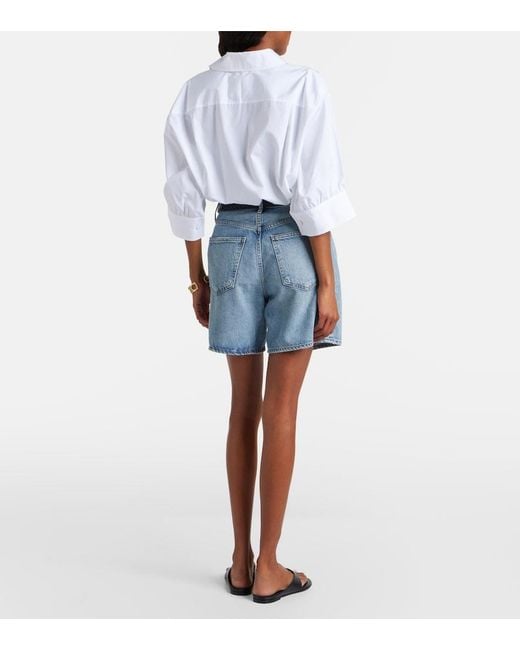 Agolde Blue Dame Denim Shorts