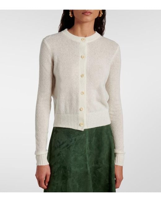 Altuzarra White Thea Wool And Alpaca-Blend Cardigan
