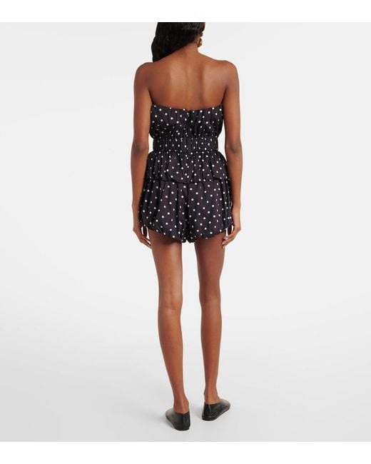 Posse Black Aurelia Polka-Dot Top