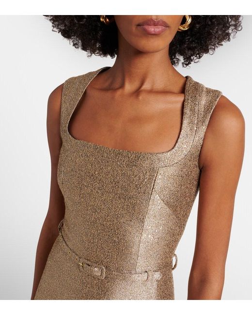Robe De Cocktail Ciro En Tweed A Sequins Emilia Wickstead en coloris Brown
