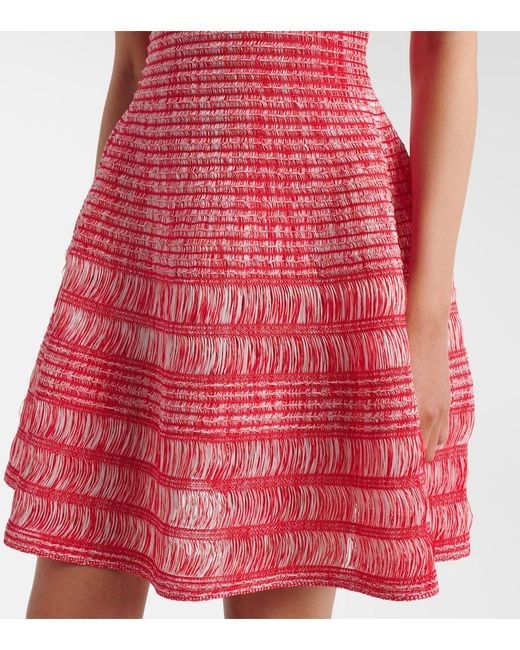 Alaïa Red Woven Minidress