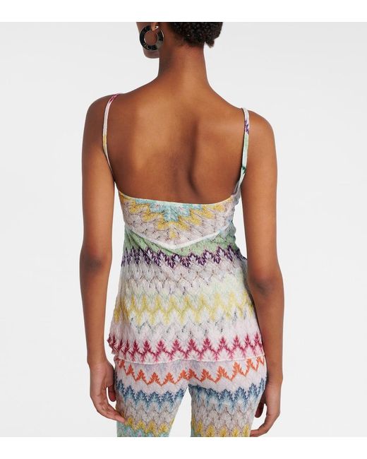 Missoni White Lame Camisole