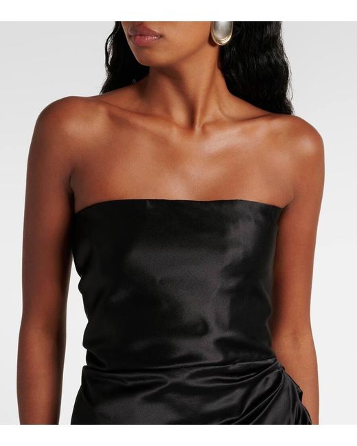 ワンピース SAINT LAURENT Black Satin Mini Dress Saint Laurent Silk-satin Mini Slip Dress Black Saint Laurent
