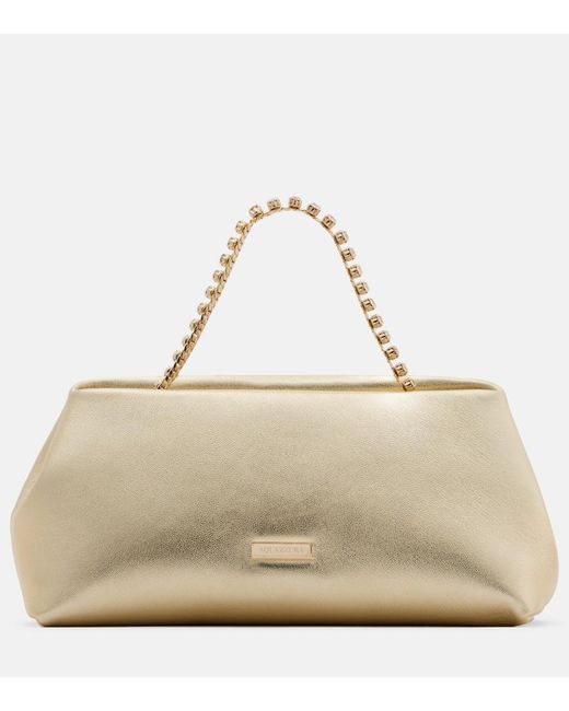 Aquazzura Natural Temptation Mini Leather Top-Handle Bag