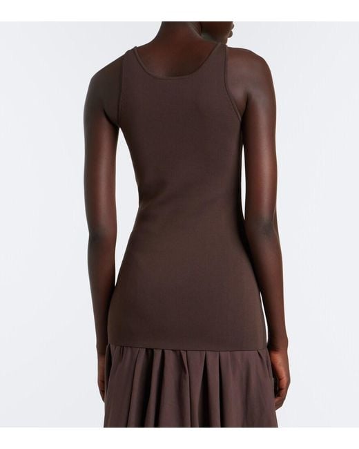 Totême Brown Knitted Tank Top