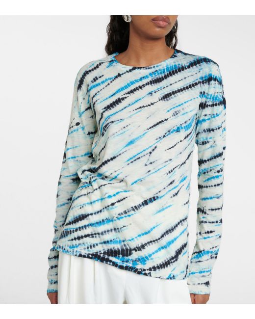 Proenza Schouler Mia Tie dye Cotton Jersey T shirt in Blue Lyst UK