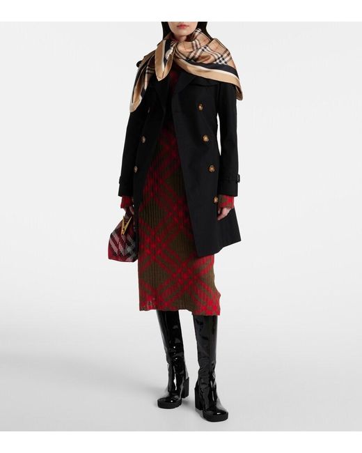 Burberry Metallic Check Silk Scarf