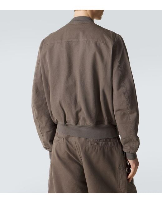 Rick Owens Brown Cotton Bomber Jacket for men