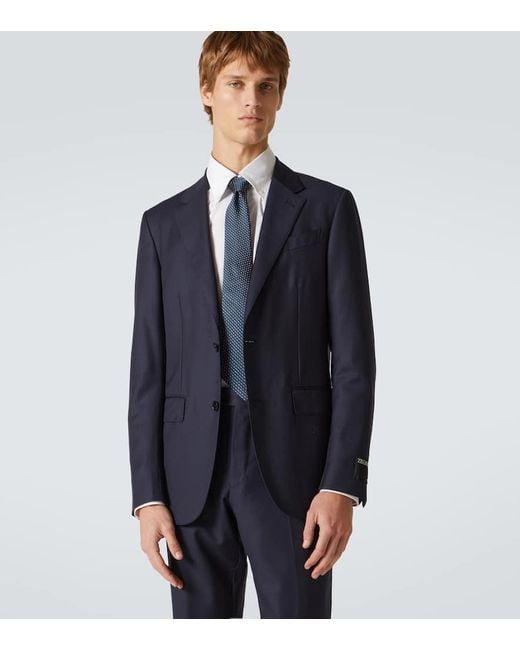 Zegna Krawatte Aus Seiden-Jacquard in Blue für Herren