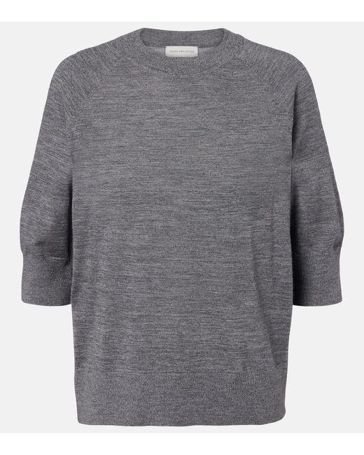 Dries Van Noten Gray Wool Sweater
