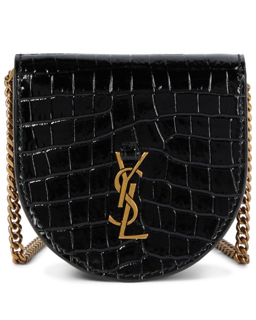 Saint Laurent Black Baby Kaia Leather Crossbody Bag