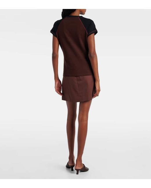 Loewe Brown T-Shirt Aus Einem Baumwollgemisch