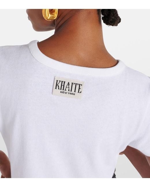 Khaite White Samson Cotton Jersey T-Shirt