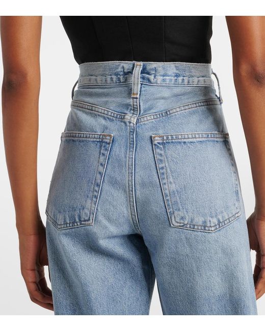 Agolde Blue Kelly Jean High-Rise Straight Jeans