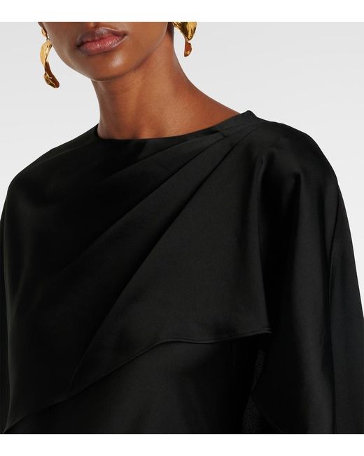 Jonathan Simkhai Black Izel Satin Gown