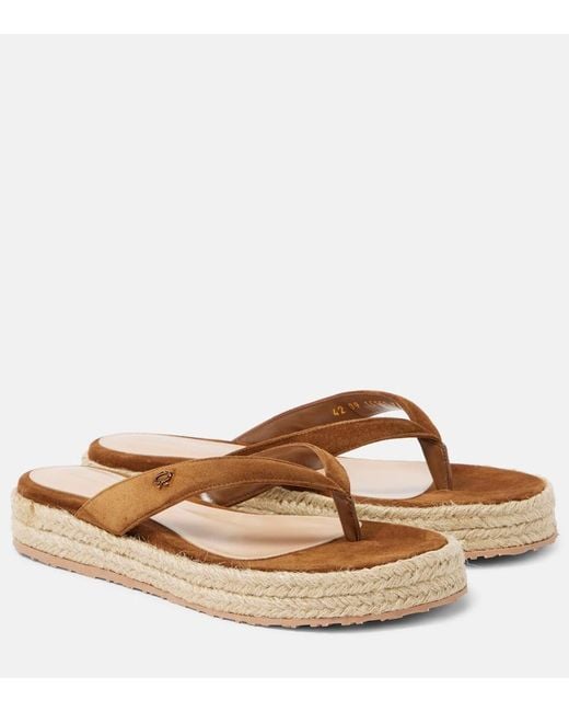 Sandali Infradito Espadrillas di Gianvito Rossi in Brown