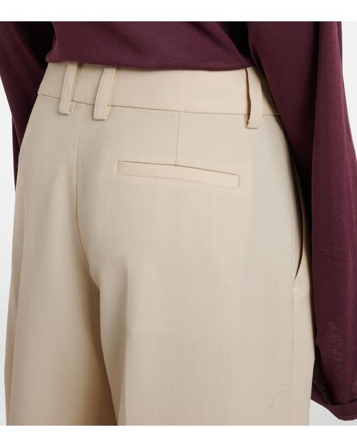 Frankie Shop Natural Weite High-Rise-Hose Daytona