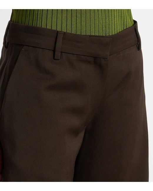 Acne Brown Patty Wool Wide-Leg Pants