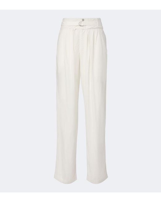 Isabel Marant White Celia Wide-Leg Pants