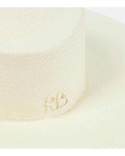 Ruslan Baginskiy Natural Bow-detail Straw Hat