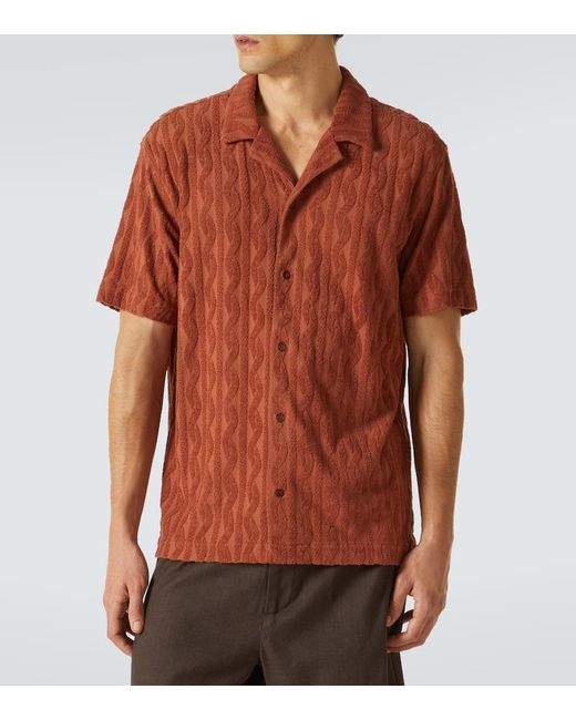 Camicia Bowling Roberto di Frescobol Carioca in Orange da Uomo