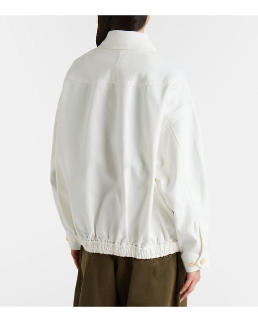 Polo Ralph Lauren White Cotton Blouson Jacket