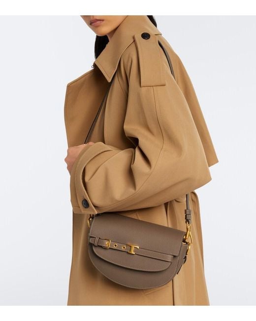Tod's Brown T Timeless Leather Crossbody Bag