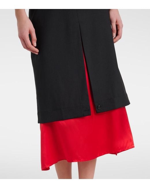 Rohe Layered Wool Midi Skirt