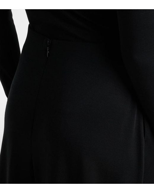 Max Mara Black Stilla Virgin Wool Maxi Skirt