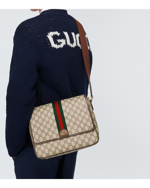 Borsa media ophidia gg supreme di Gucci in Brown da Uomo