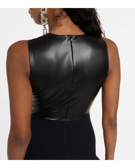 Wolford Black Faux Leather Minidress