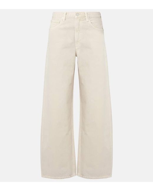 Agolde Natural Low Curve Mid-Rise Barrel-Leg Jeans