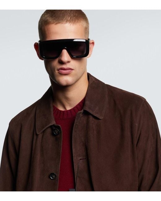 Jacques Marie Mage Brown Zimmerman Rectangular Sunglasses for men