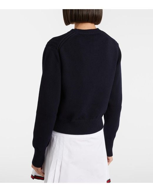 Gucci Blue Gg Cotton Sweater