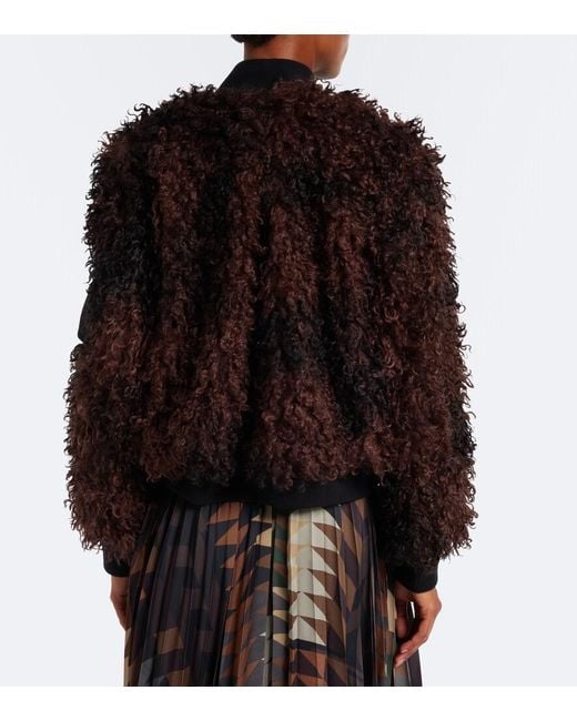 Sacai Black Oversized Bomber Jacket