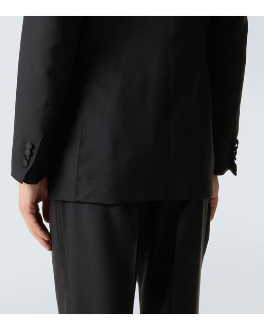 Saman Amel Black Wool Tuxedo for men