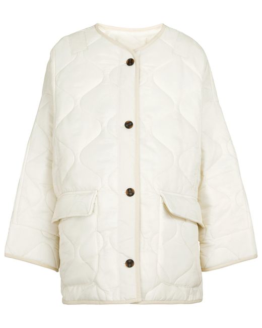 Frankie Shop Synthetic Teddy Quilted Oversized Jacket in Ivory (White ...