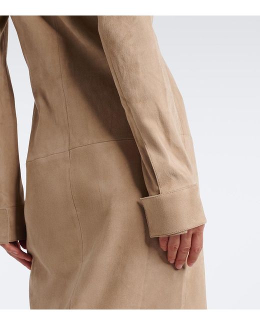 Stouls Natural Becky Suede Shirt Dress