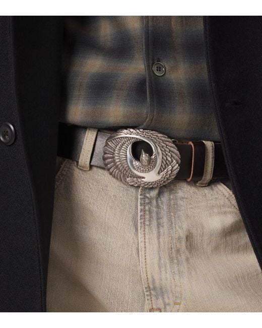 Our Legacy Brown Eagle Leather Belt for men