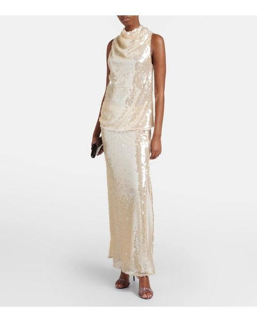 Top A Sequins Altuzarra en coloris Natural