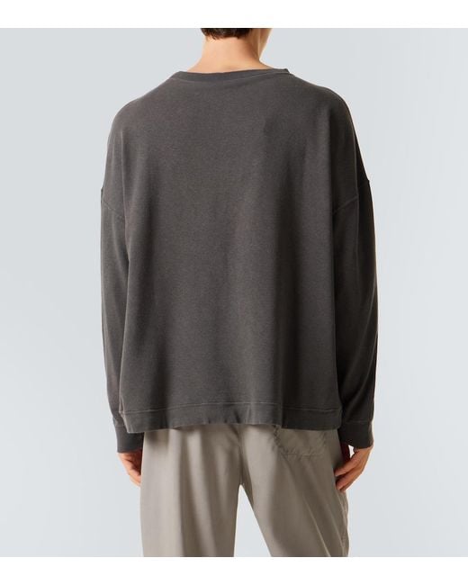 Our Legacy Gray Slack Cotton And Linen-Blend Sweatshirt for men