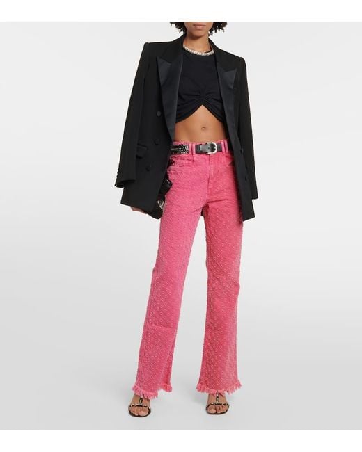 Isabel Marant Pink High-Rise Straight Jeans